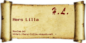 Hers Lilla névjegykártya